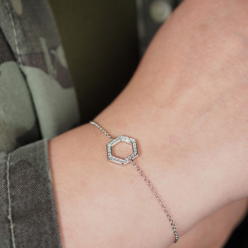 Bracelet femme fantaisie papillon en argent