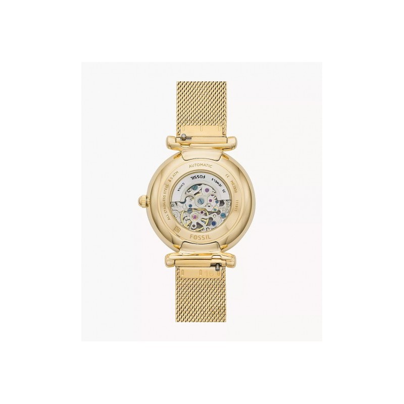 Montre Fossil femme automatique carlie en acier doré