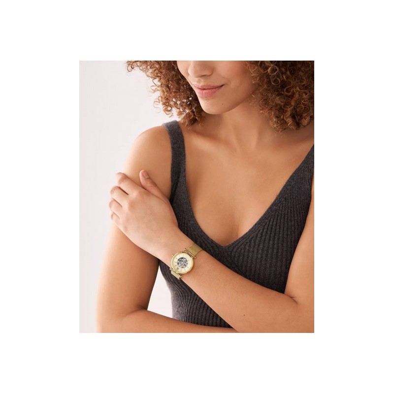 Montre Fossil femme automatique carlie en acier doré