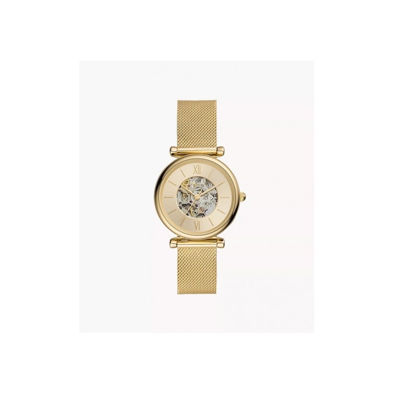 Montre Fossil femme automatique carlie en acier doré