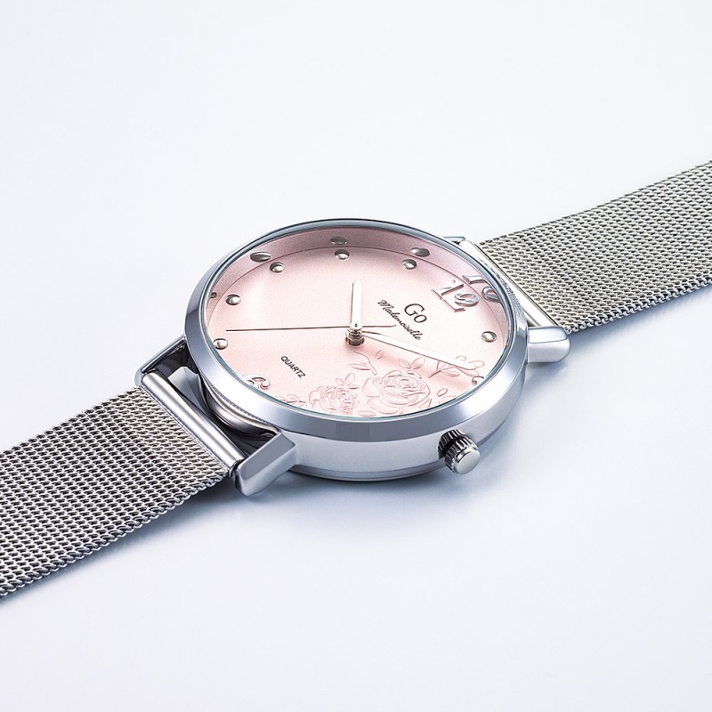 Montre Go femme bracelet Acier argenté milanais