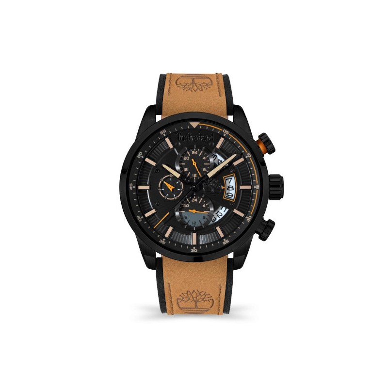 Montre Timberland Homme Callahan cuir marron et noir