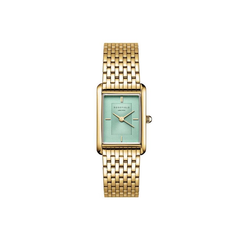 Montre Rosefield Femme Heirloom doré fond turquoise
