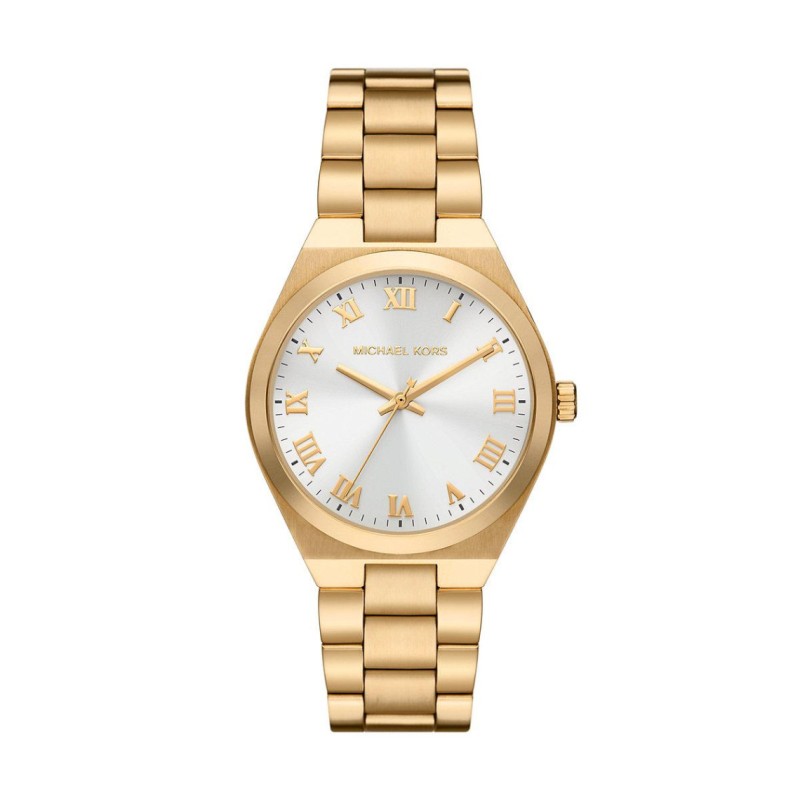Montre Michael Kors femme doré fond blanc