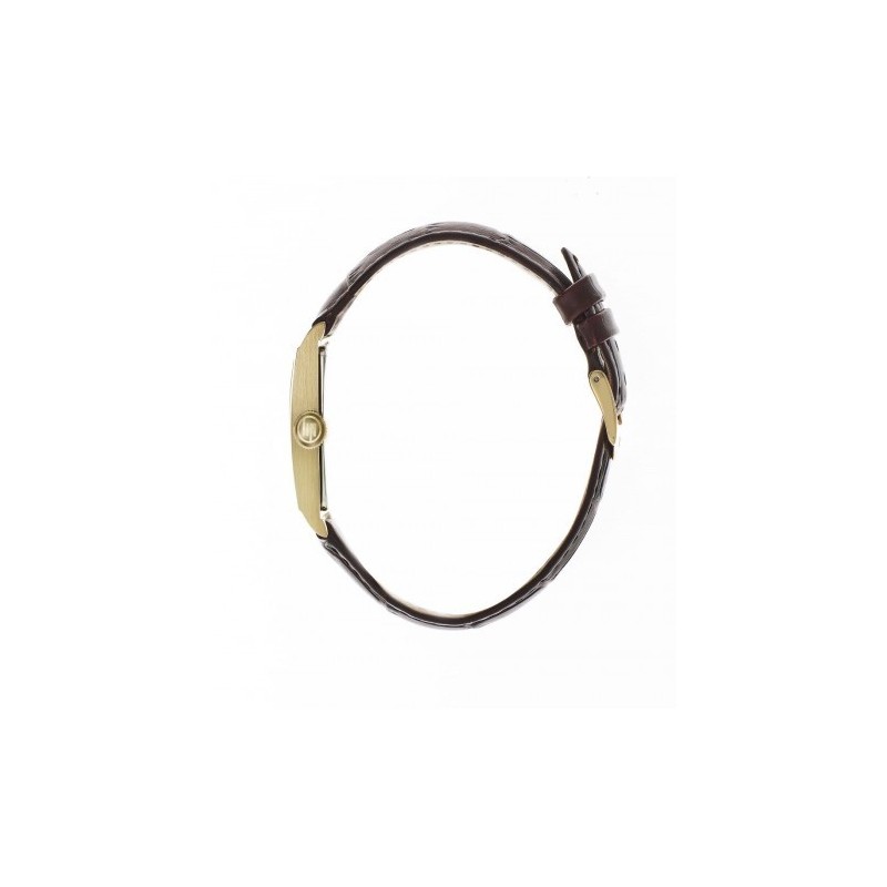 Montre Lip Churchill T18 bracelet cuir marron fond doré