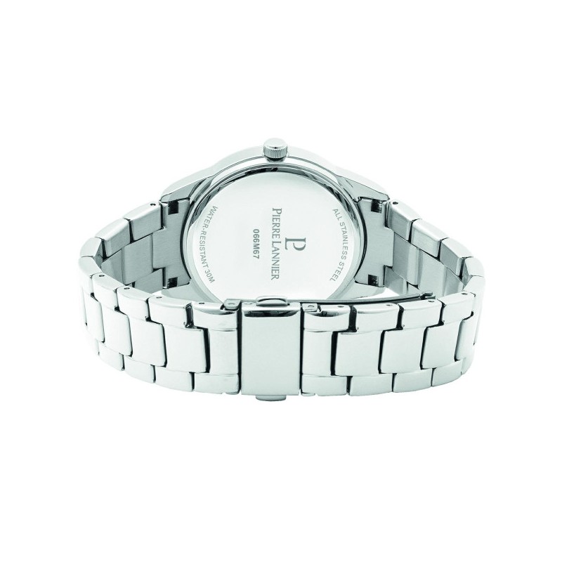 Montre Femme Pierre Lannier acier argenté fond vert