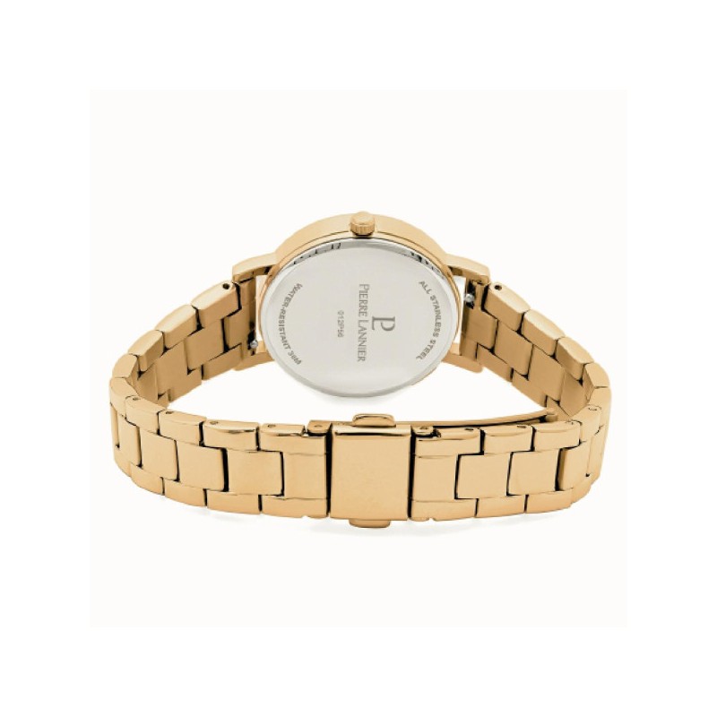 Montre Femme Pierre Lannier acier doré fond vert