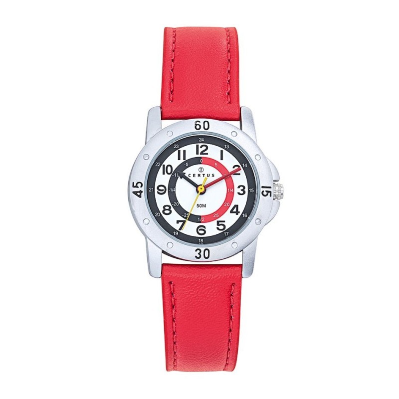Montre Certus Junior cuir rouge