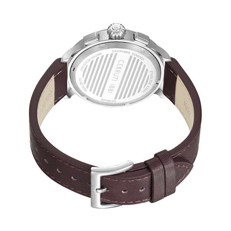 Montre Homme Cerruti Dervio cuir marron