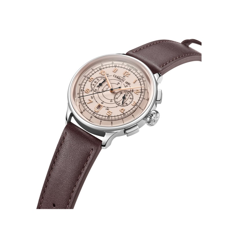 Montre Homme Cerruti Dervio cuir marron