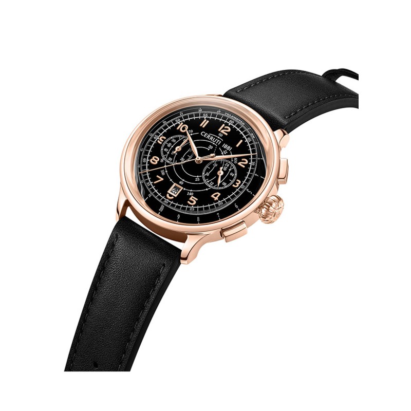Montre Homme Cerruti Dervio cuir noir