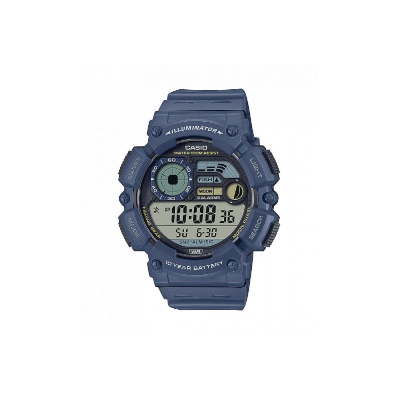 Montre Casio digitale résine bleu multifonctions