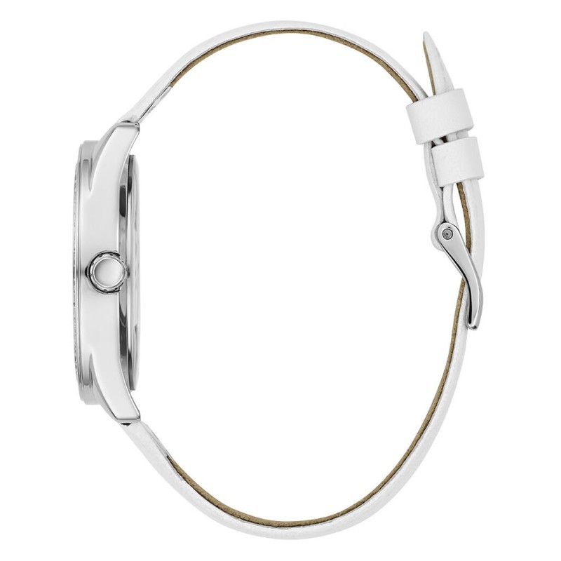 Montre G Gloss Guess femme bracelet en cuir blanc