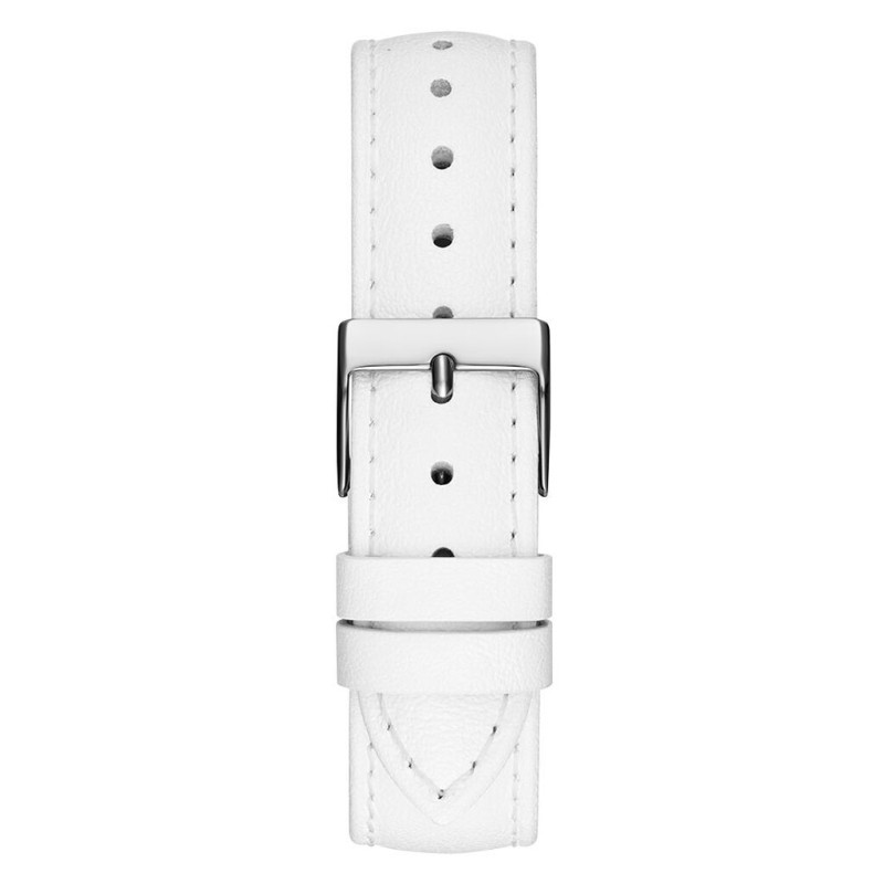 Montre G Gloss Guess femme bracelet en cuir blanc