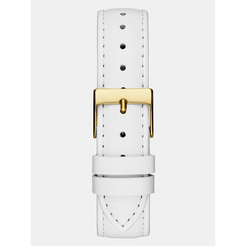 Montre Guess Terrace femme bracelet en cuir blanc