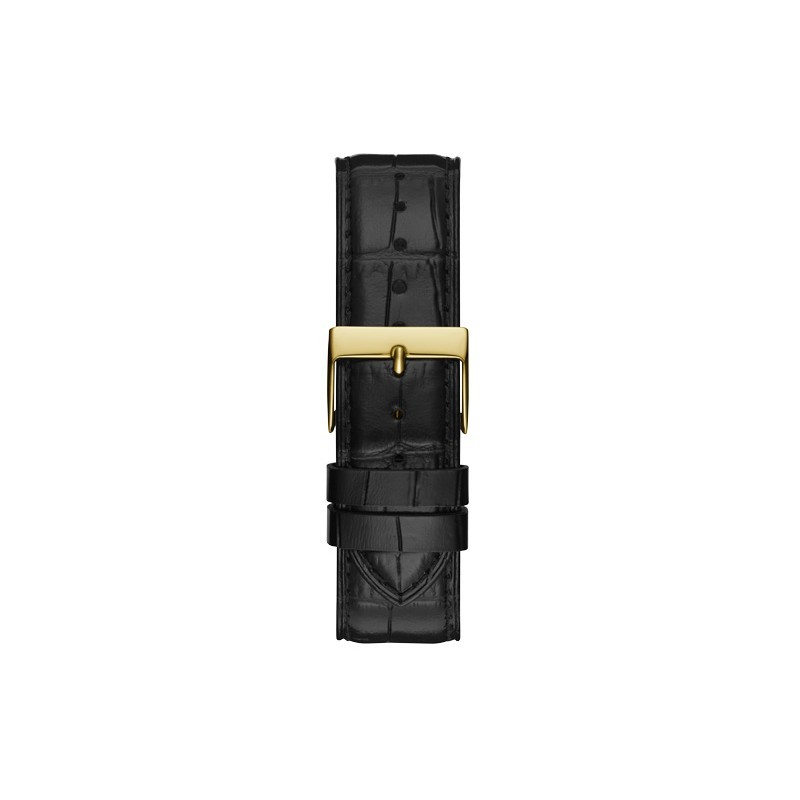 Montre Monarch Guess homme bracelet en cuir noir