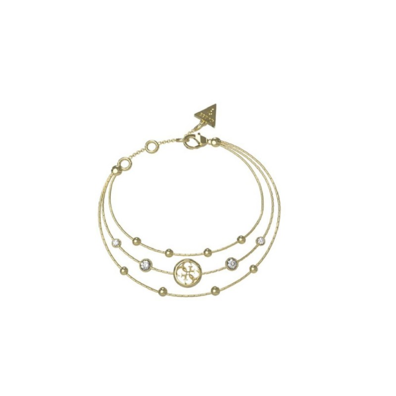 Bracelet Femme Guess en acier doré sur 3 rangs