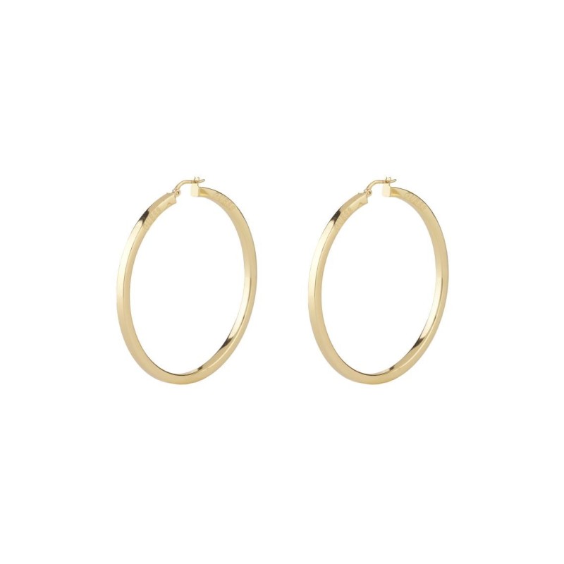 Boucles d'oreilles Guess femme Hoops I did it again carrées en plaqué or