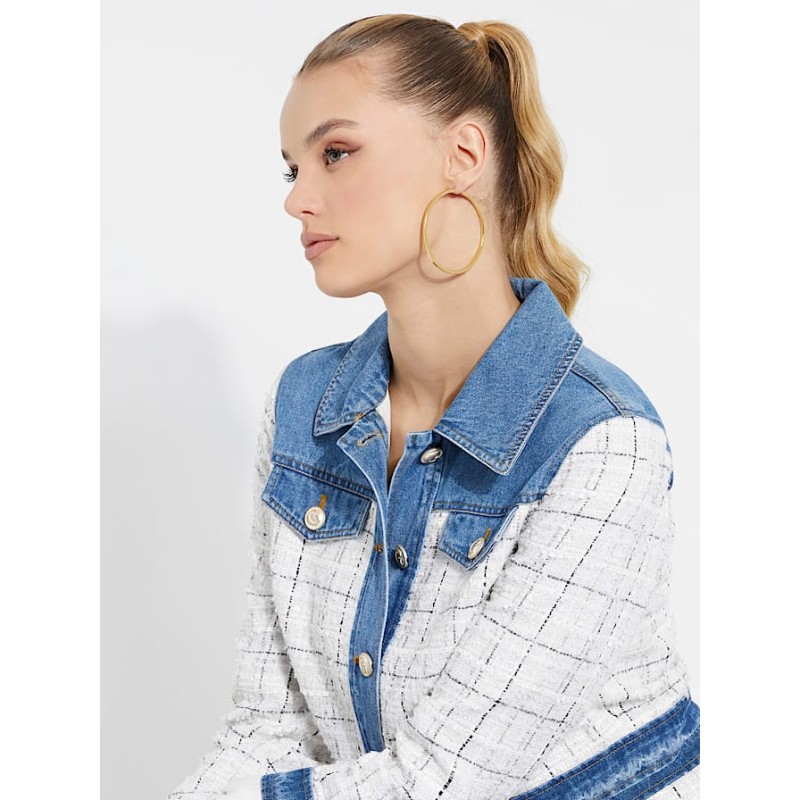 Boucles d'oreilles Guess femme Hoops I did it again carrées en plaqué or