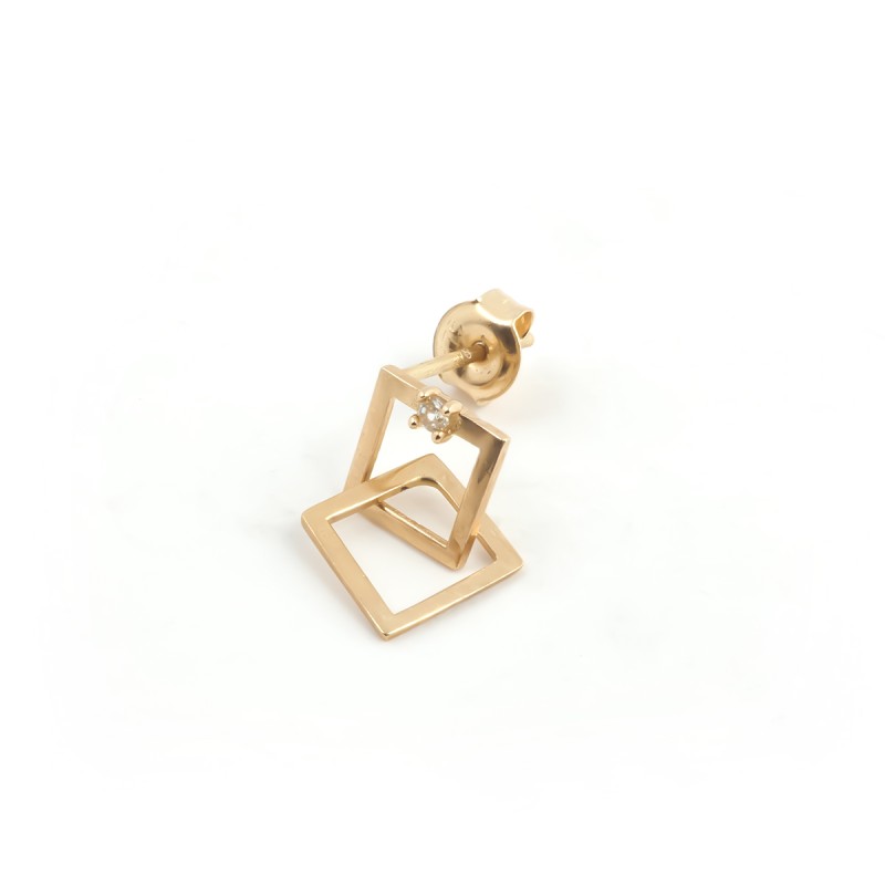 Boucles d'oreilles Carador formes carrés