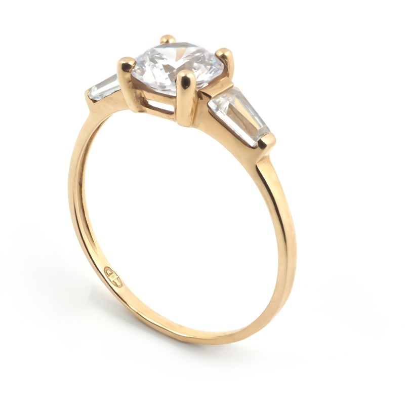 Bague Carador Or jaune 375/000 Oxyde de Zirconium