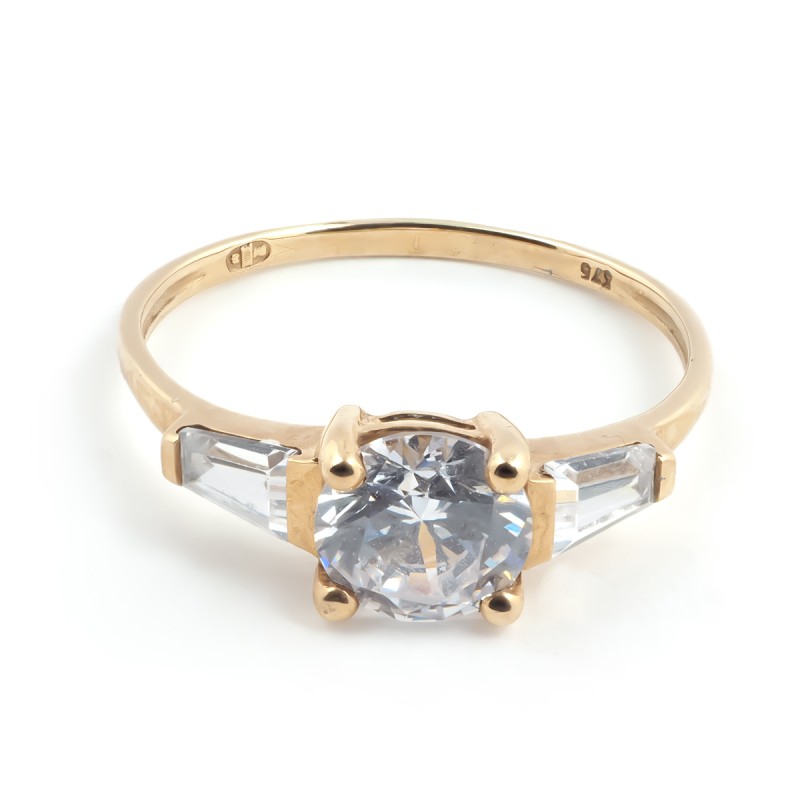 Bague Carador Or jaune 375/000 Oxyde de Zirconium