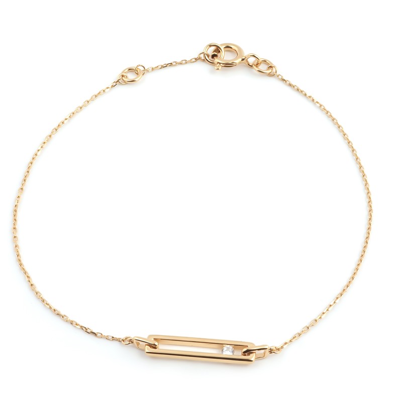 Bracelet Carador Femme en or jaune 375/000 et oxyde de zirconium