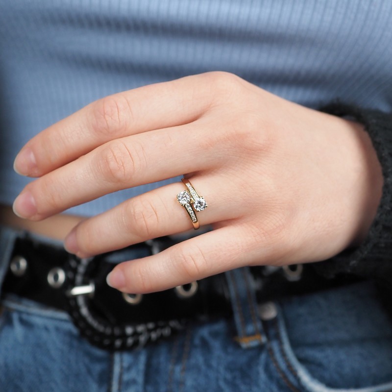 Bague femme Carador Or 375/000 et Oxyde de zirconium