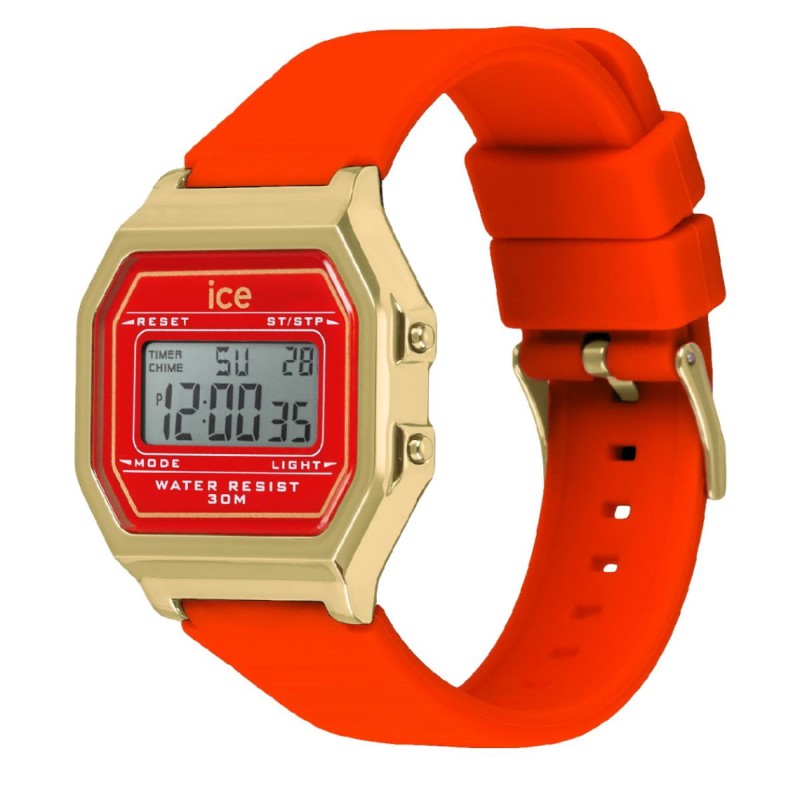 Montre mixte Ice Watch Digit retro Red passion Bracelet en silicone rouge