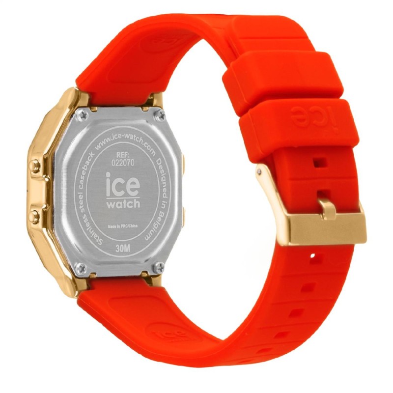 Montre mixte Ice Watch Digit retro Red passion Bracelet en silicone rouge
