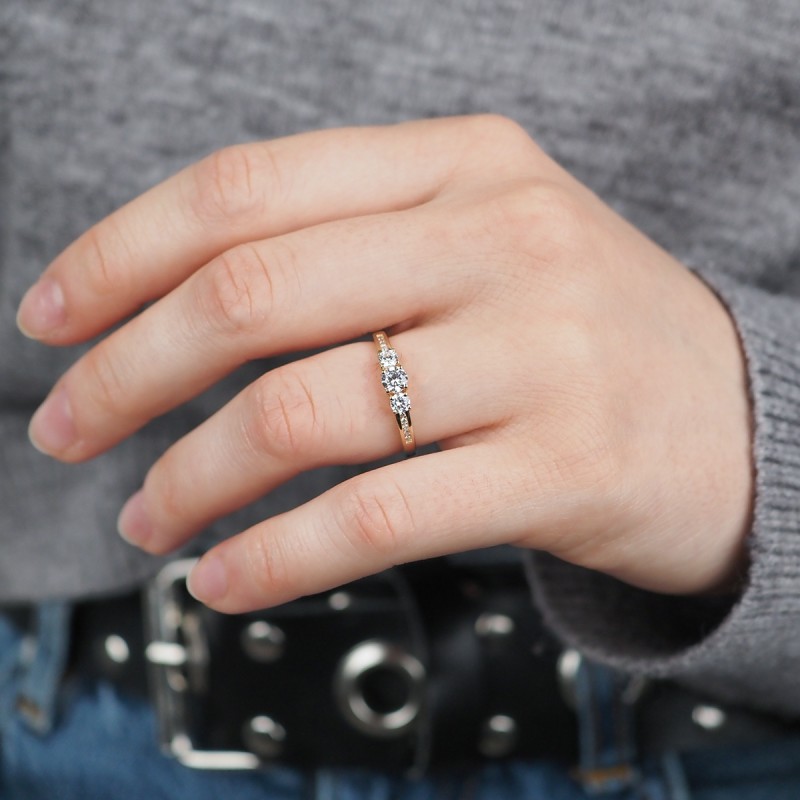 Bague femme Carador Or 375/000 et Oxyde de zirconium