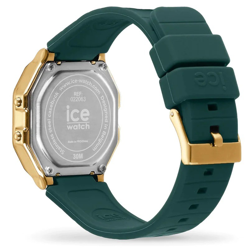 Montre Mixte Ice Watch Digit retro Bracelet en silicone vert