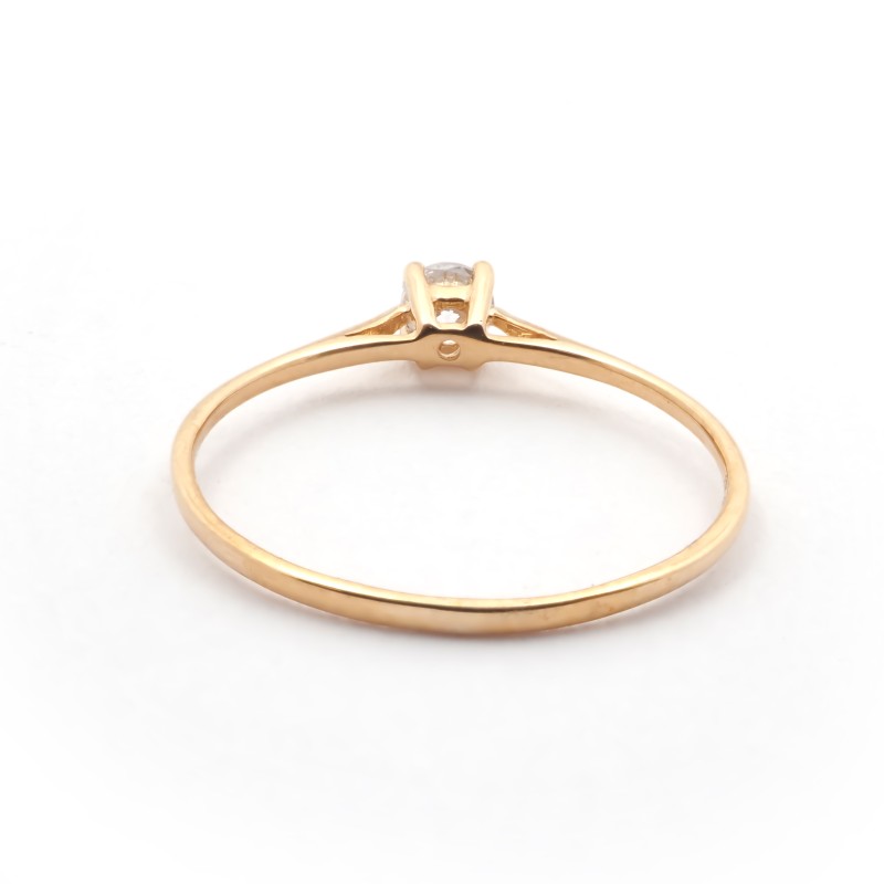 Bague solitaire femme Carador Or 375/000 et Oxyde de zirconium