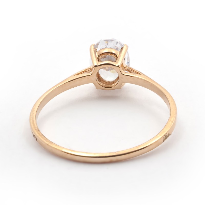 Bague solitaire femme Carador Or 375/000 et Oxyde de zirconium
