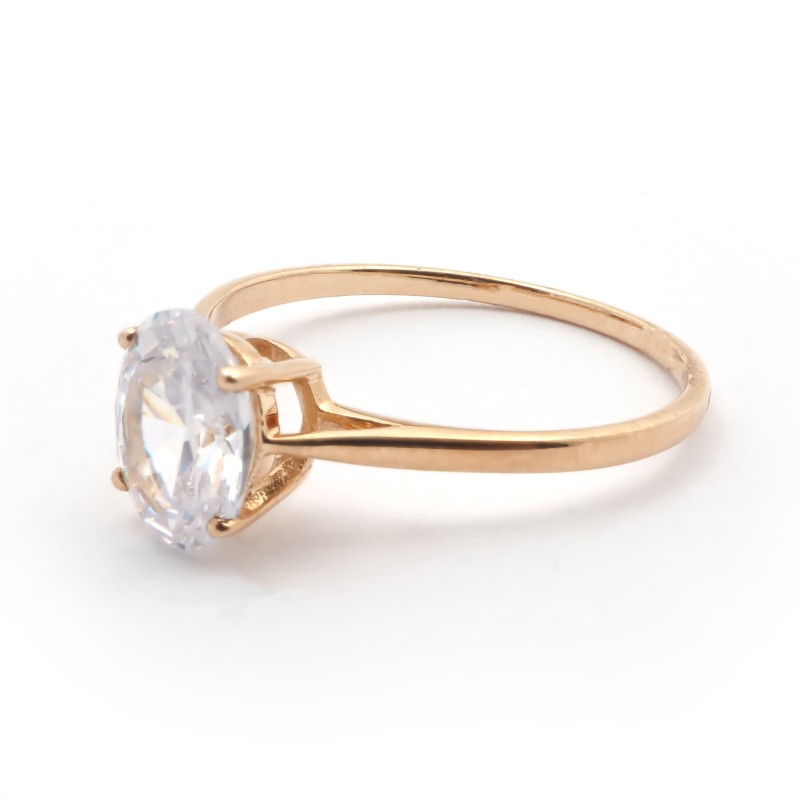 Bague solitaire femme Carador Or 375/000 et Oxyde de zirconium