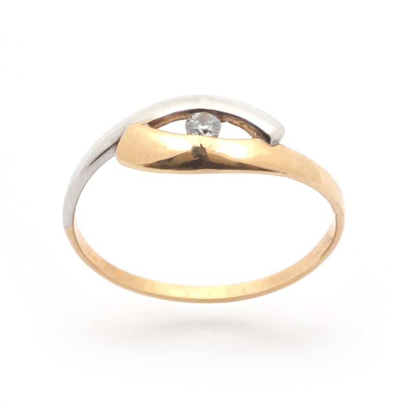 Bague femme Carador Or 375/000 bicolore et Oxyde de zirconium