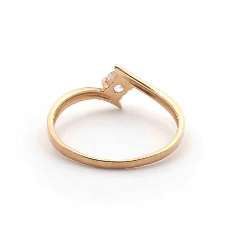 Bague solitaire femme Carador Or 375/000 et Oxyde de zirconium