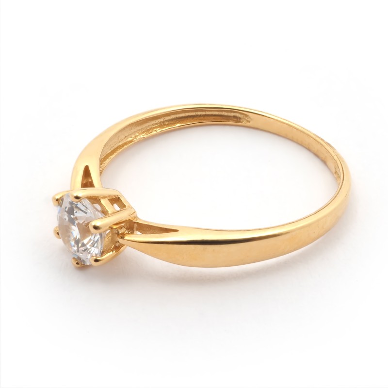 Bague solitaire femme Carador Or 375/000 et Oxyde de zirconium