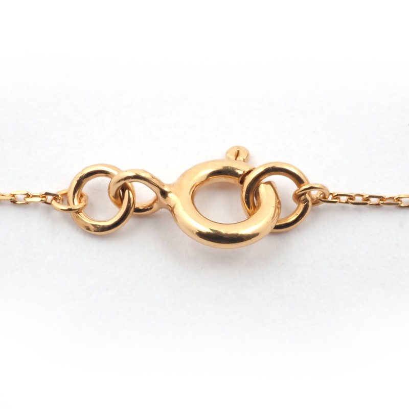 Collier Solitaire Carador en or jaune 375/000, oxyde de zirconium serti