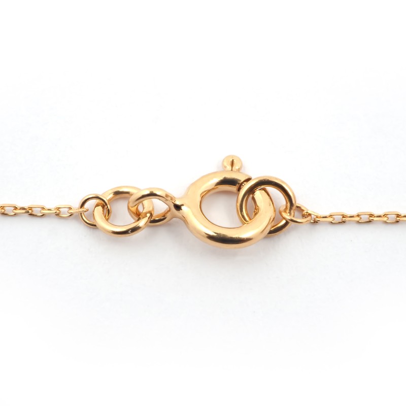 Collier Solitaire Carador en or jaune 375/000, oxyde de zirconium