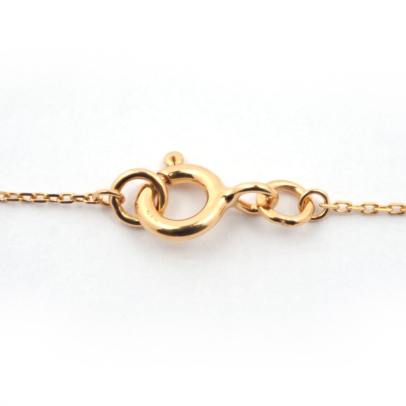 Collier Solitaire Carador en or jaune 375/000, oxyde de zirconium de 4.75mm serti clos