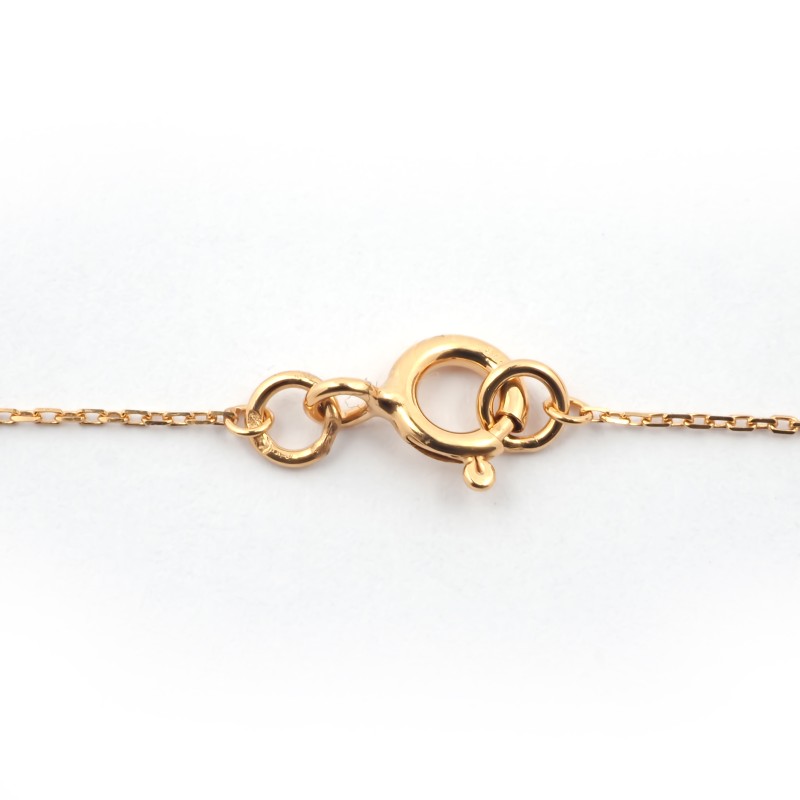 Collier Solitaire Carador en or jaune 375/000, oxyde de zirconium de 3mm serti 4 griffes