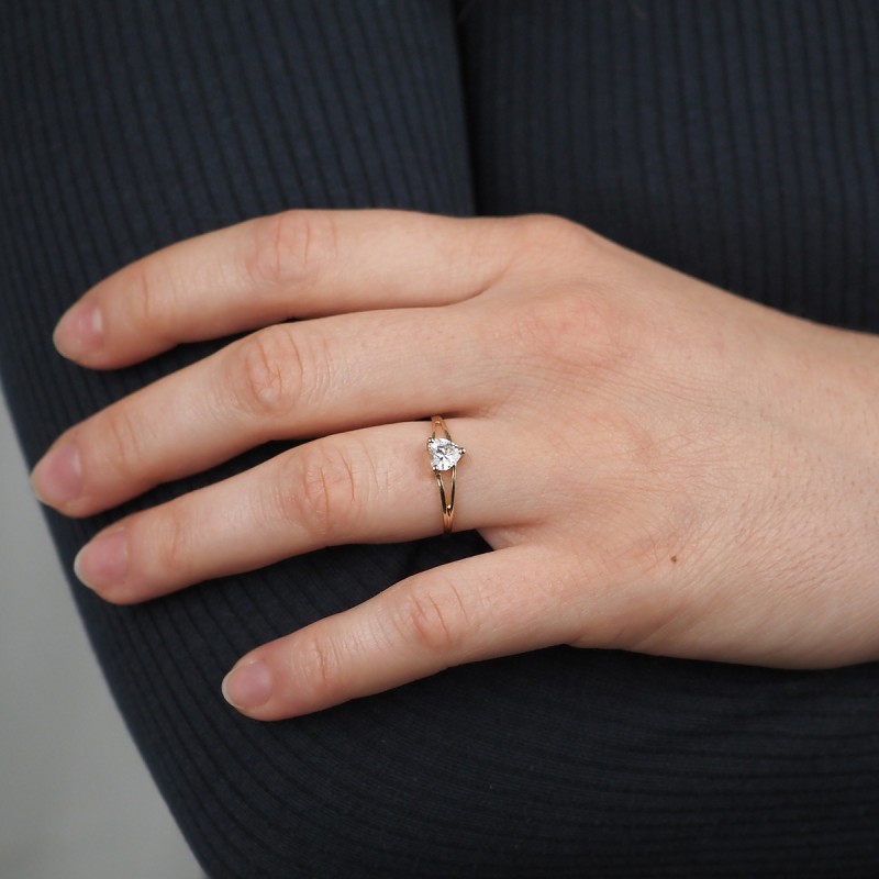 Bague cœur femme Carador Or 375/000 et Oxyde de zirconium