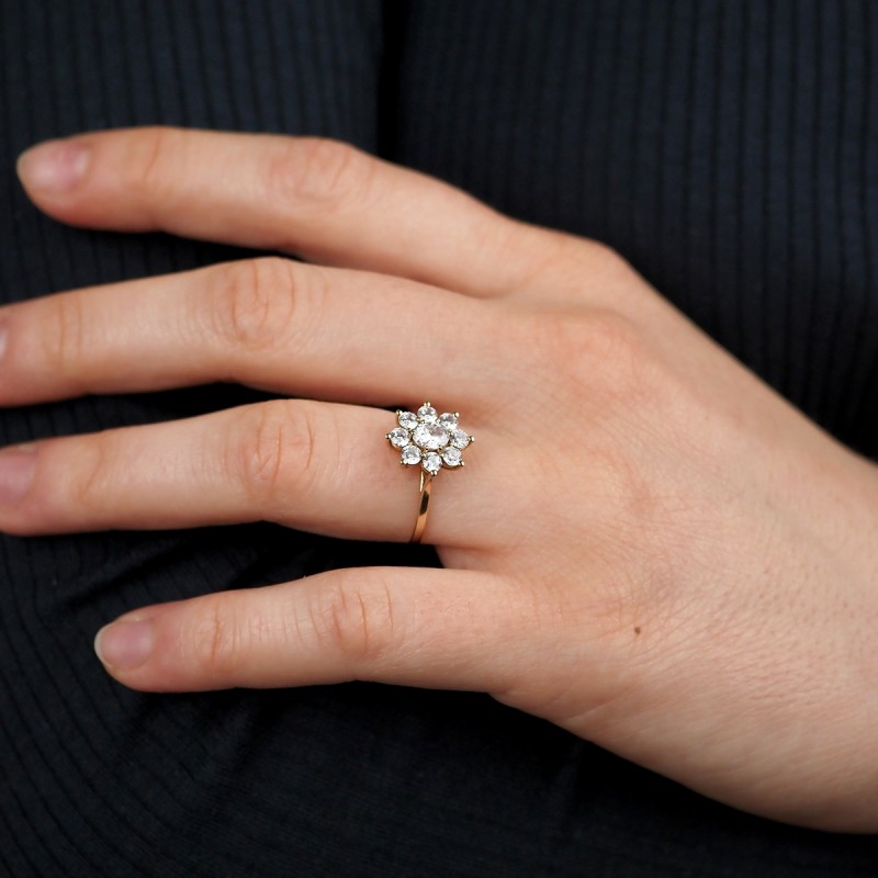 Bague femme Carador Or 375/000 et Oxyde de zirconium