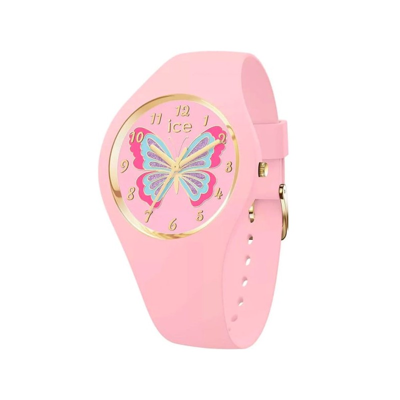 Montre enfant Ice Watch - Fantasia Butterfly Lily Bracelet en silicone rose