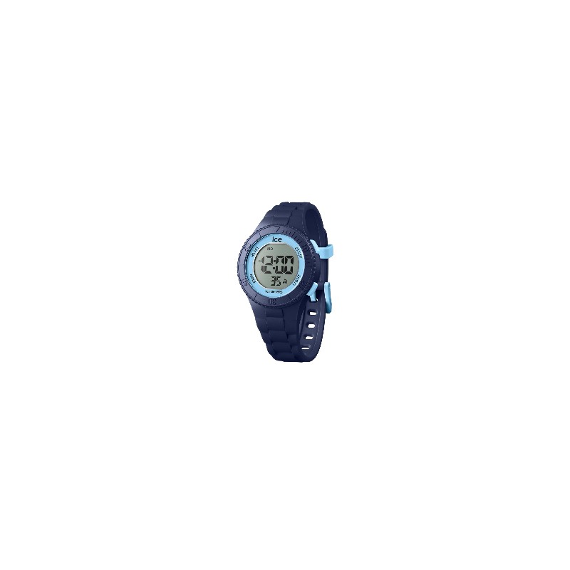 Montre Femme Ice Watch - Ice Digit Cadran rond et Bracelet en silicone bleu