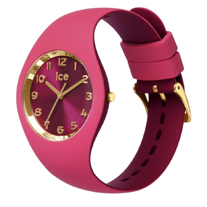 Montre Femme Ice Watch Duo Chic Small Bracelet en silicone Rose