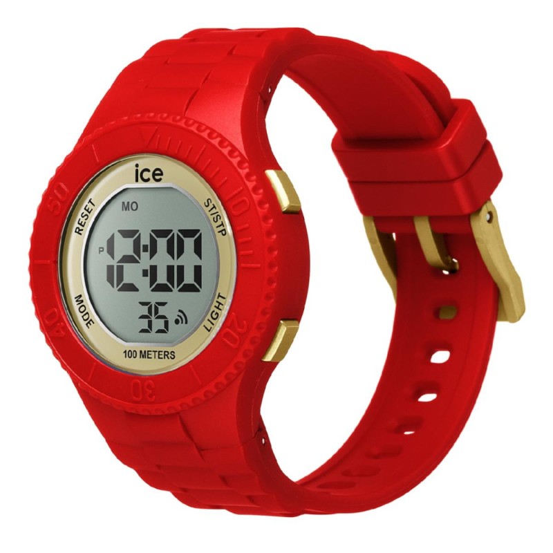 Montre Femme Ice Watch - Ice Digit  Red Gold Small Bracelet en silicone