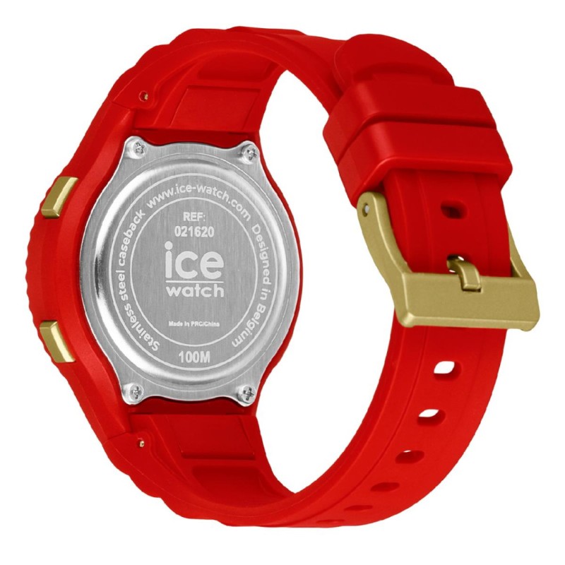 Montre Femme Ice Watch - Ice Digit  Red Gold Small Bracelet en silicone