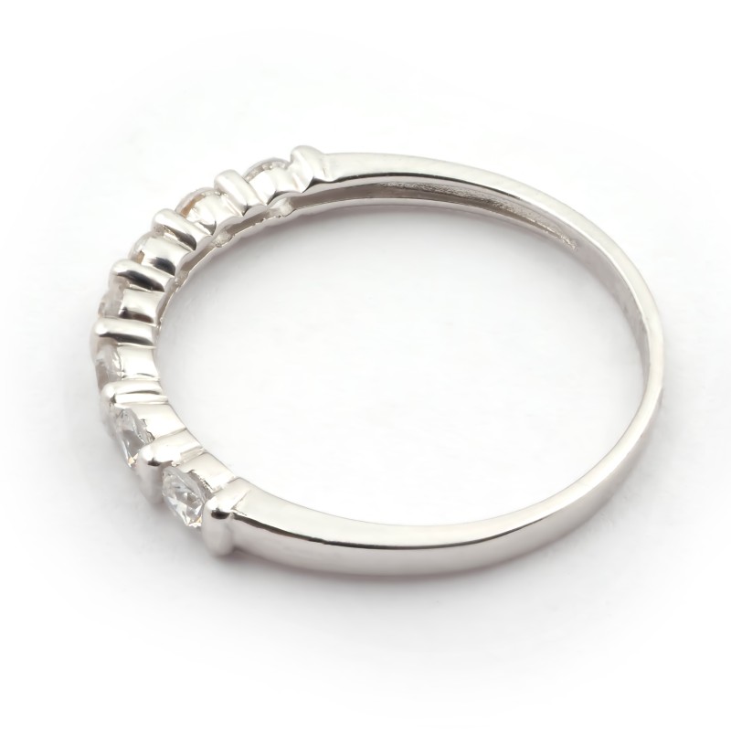 Bague  Carador en or blanc 375/000 et oxydes de zirconium